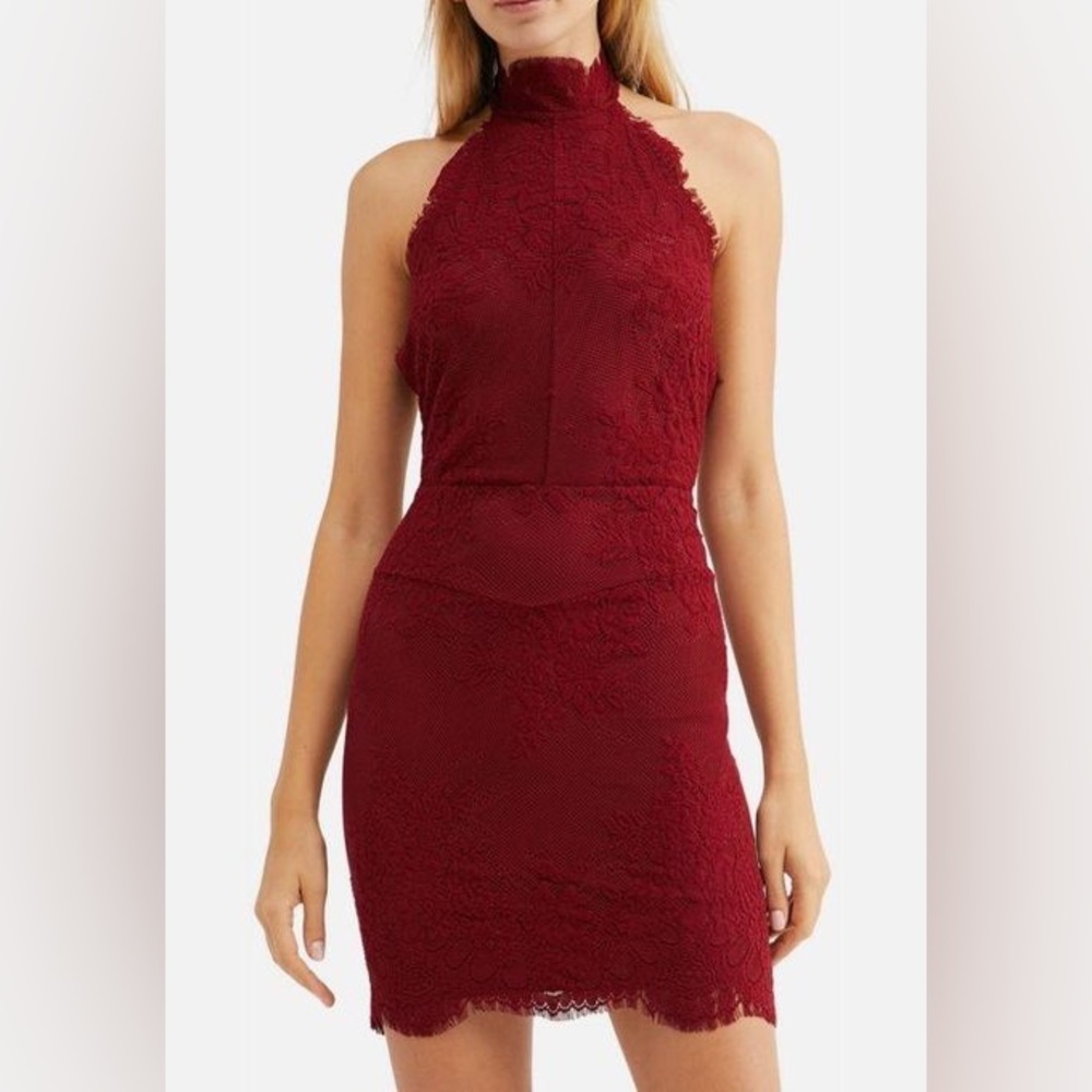 Lace halter body con urban outfitters free people Harper